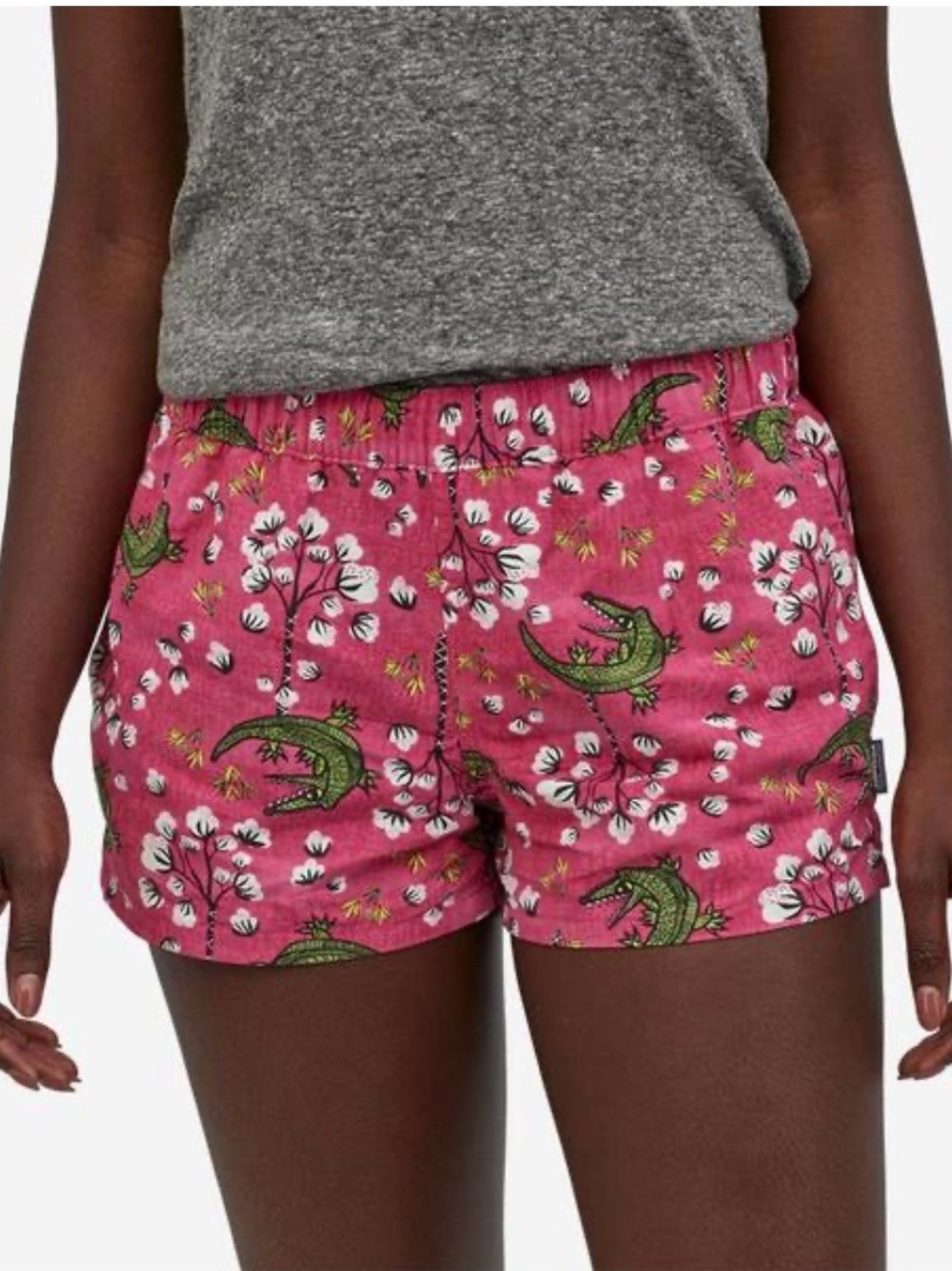 Patagonia Barely Baggies shorts Ultra Pink Alligator Print Size S
